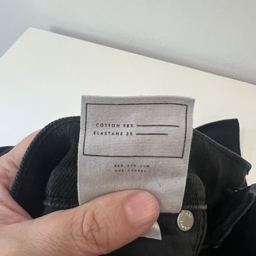 AYR The Secret Sauce High Rise Wide Straight Jeans Date Night Black Wash 28S - Picture 8 of 8